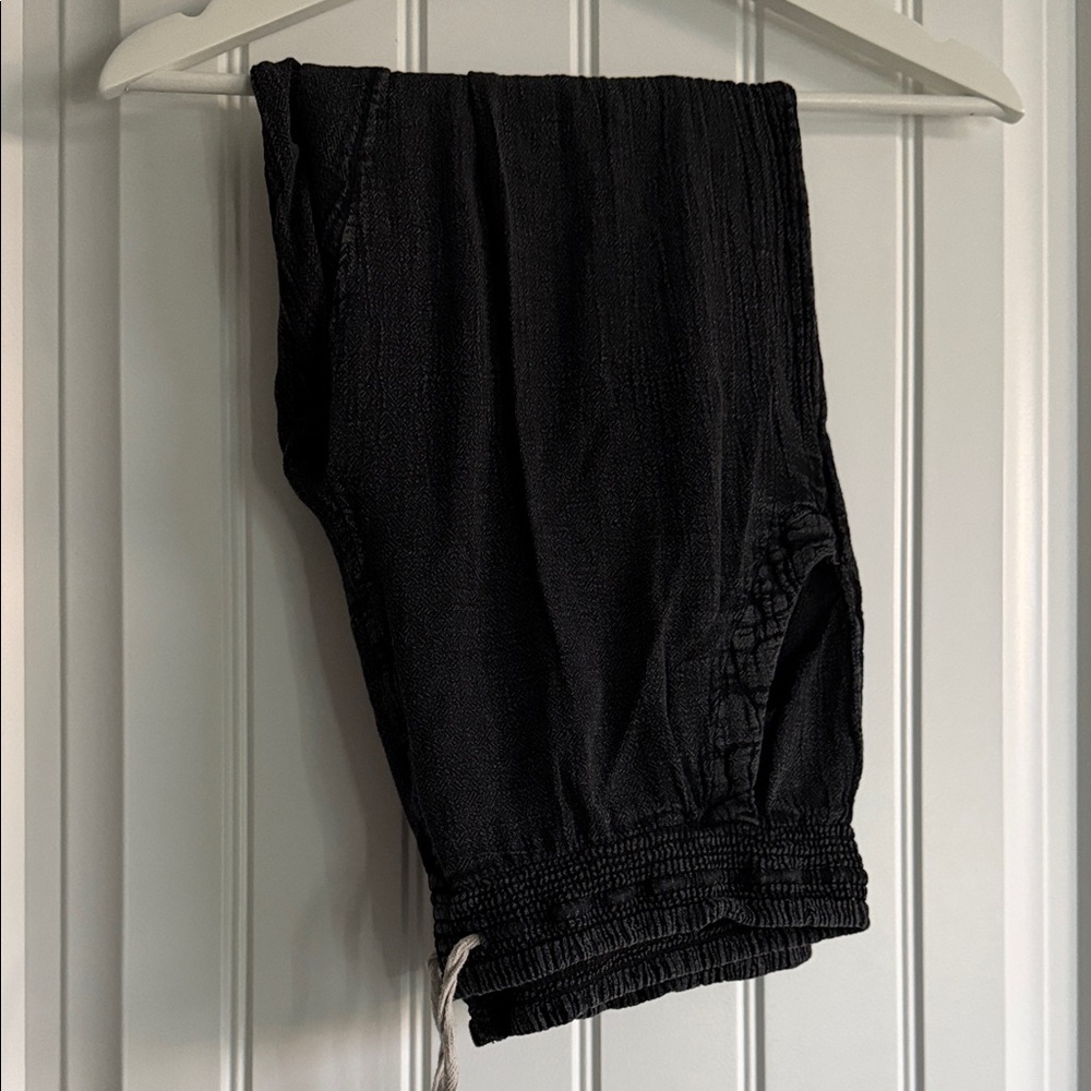 Black Textured beach Pants